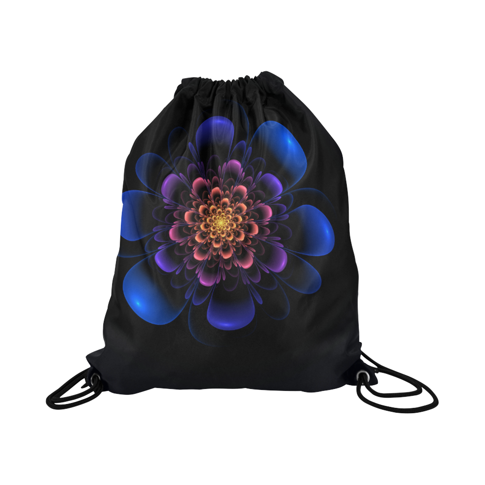 Fractal Bloom Large Drawstring Bag Model 1604 (Twin Sides)  16.5"(W) * 19.3"(H)
