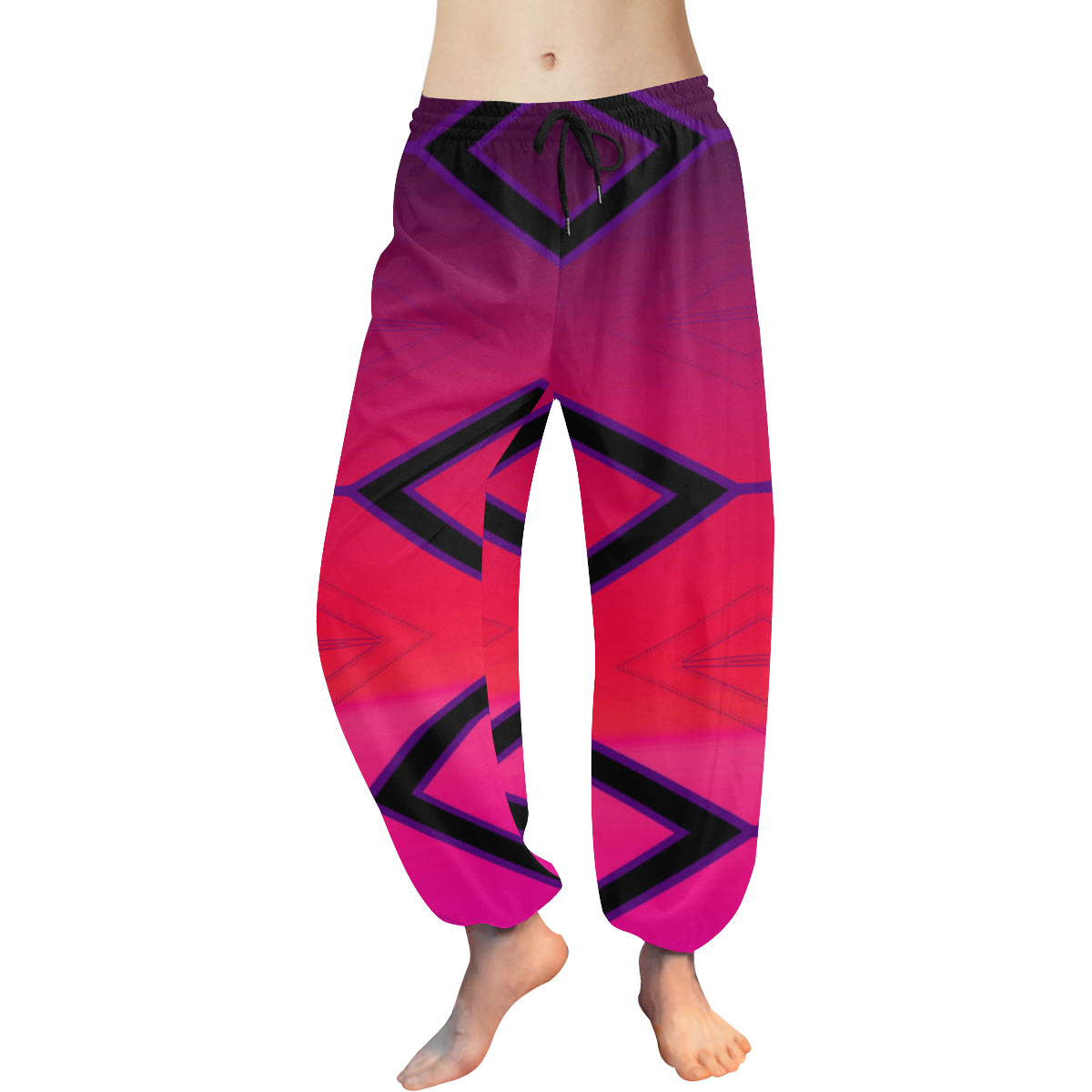 DYMUNBOWZ Women's All Over Print Harem Pants (Model L18)