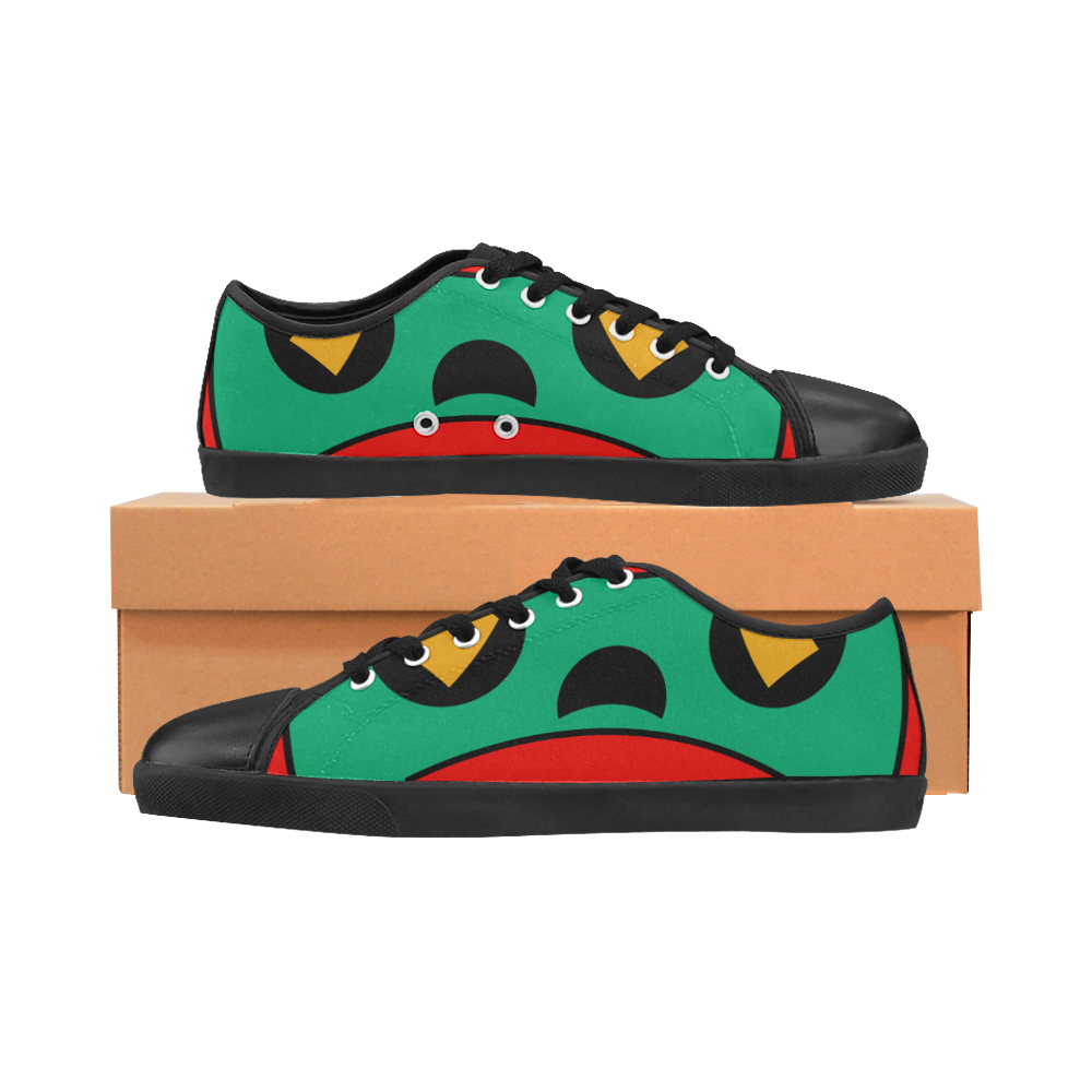 African Scary Tribal Canvas Shoes for Women/Large Size (Model 016)