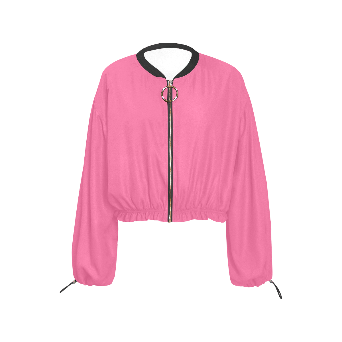 color French pink Cropped Chiffon Jacket for Women (Model H30)