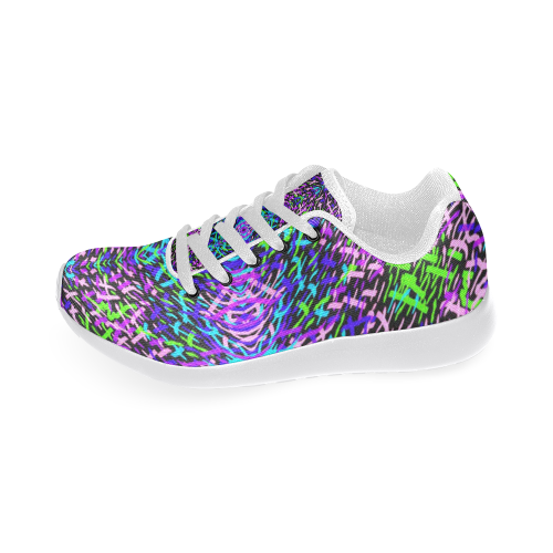 grass world design purple Women's Running Shoes/Large Size (Model 020)