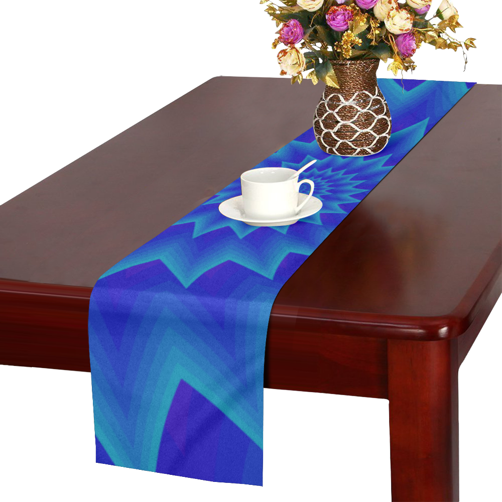 Royal blue vortex Table Runner 14x72 inch
