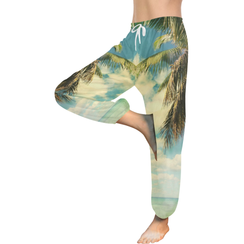 Prismatic Palm Women's All Over Print Harem Pants (Model L18)