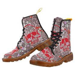 Funny Summer Skull B by JamColors Martin Boots For Men Model 1203H