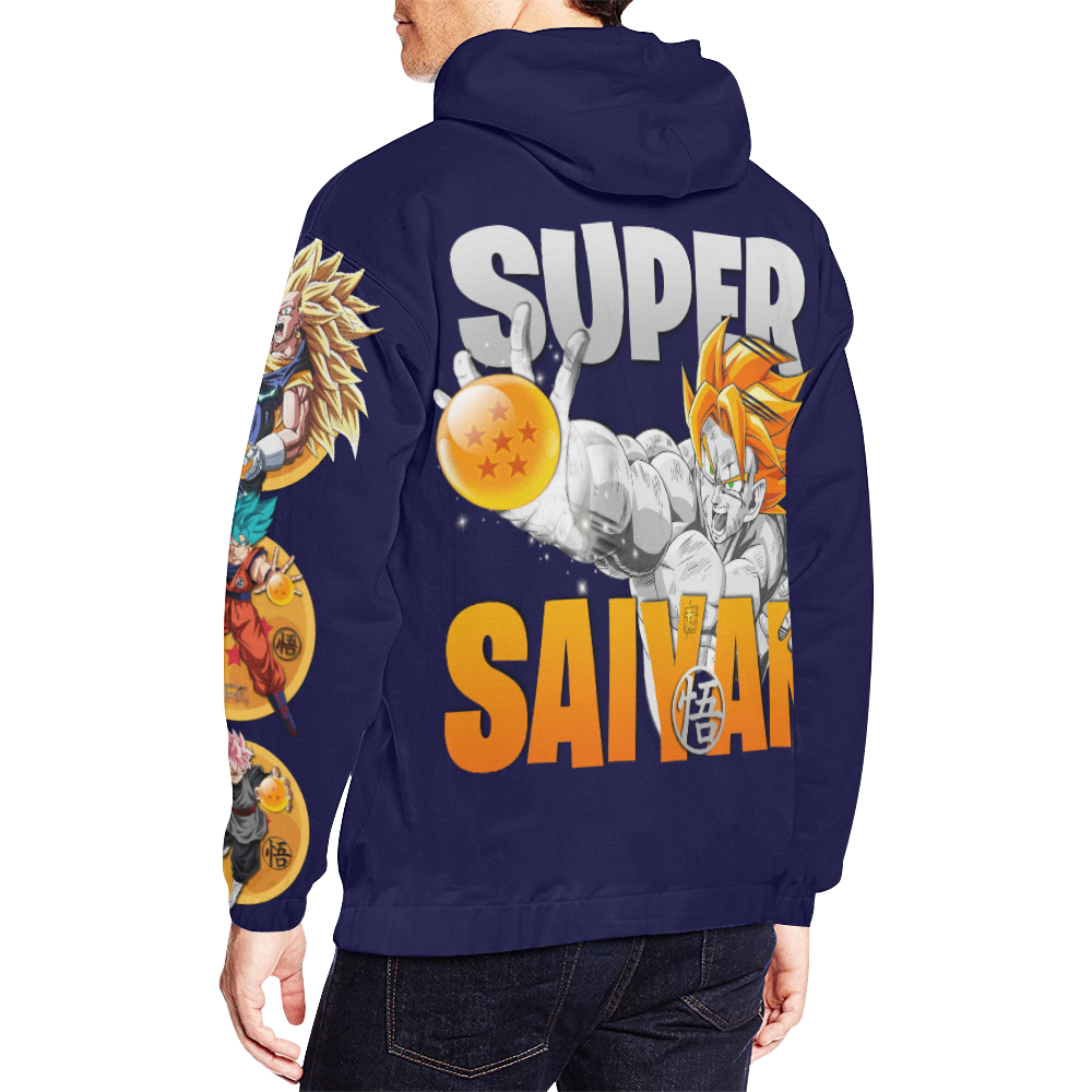 SuperSaiyan All Over Print Hoodie for Men/Large Size (USA Size) (Model H13)