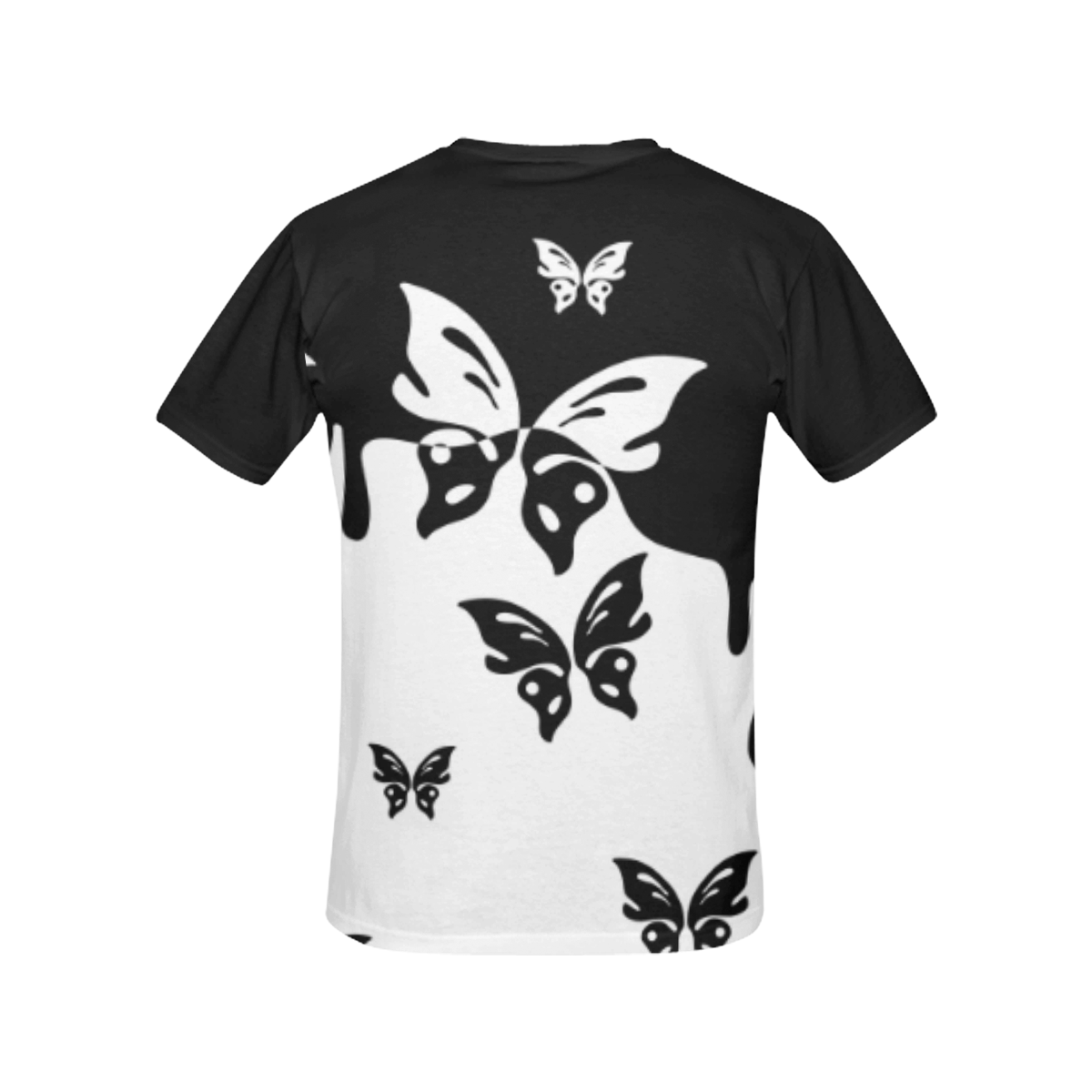 Animals Nature - Splashes Tattoos with Butterflies All Over Print T-shirt for Women/Large Size (USA Size) (Model T40)