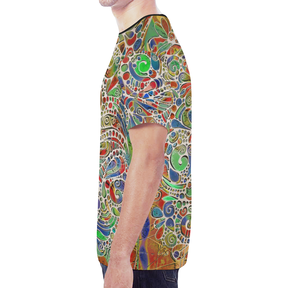 Pop Art - Spirale Welt 1 New All Over Print T-shirt for Men (Model T45)