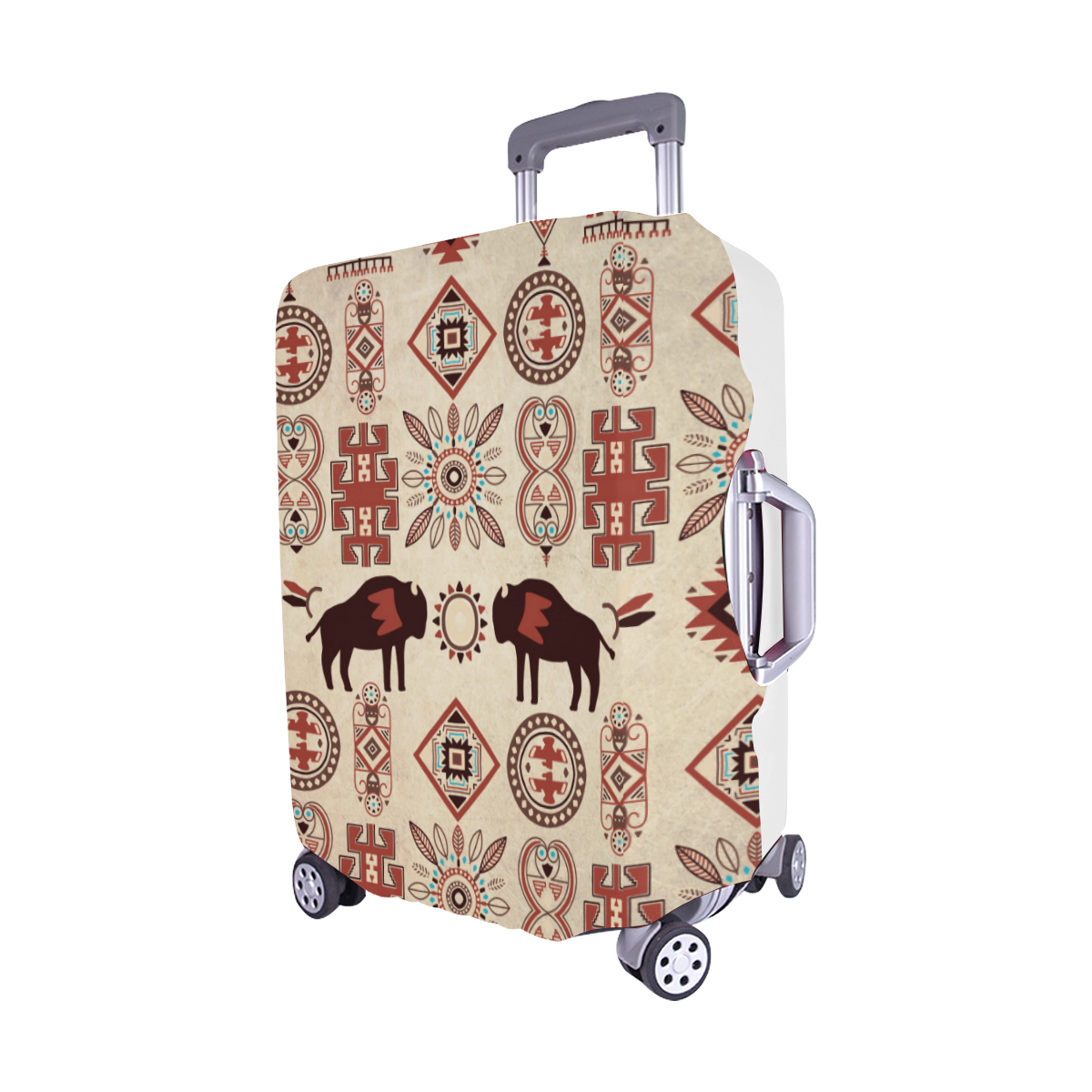 American Native Buffalo Luggage Cover/Medium 22"-25"