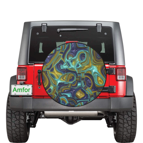 Abstract Art Deco 13 by JamColors 34 Inch Spare Tire Cover