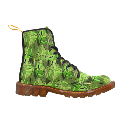 Tropical Jungle Leaves Camouflage Martin Boots For Men Model 1203H