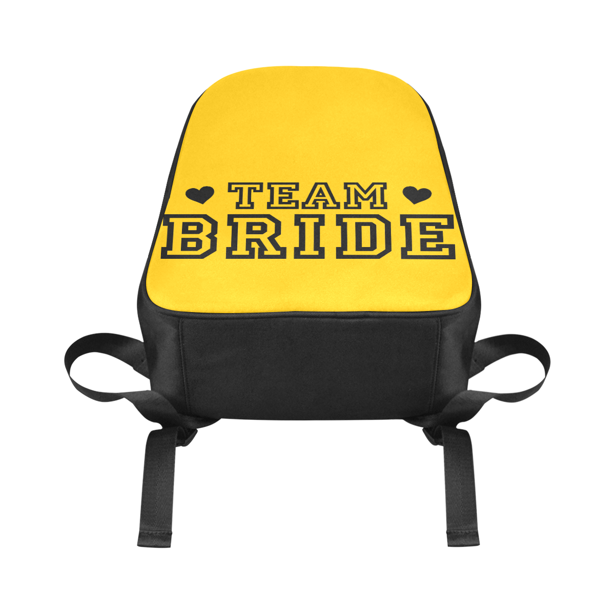 Team Bride Yellow Fabric School Backpack (Model 1682) (Large)