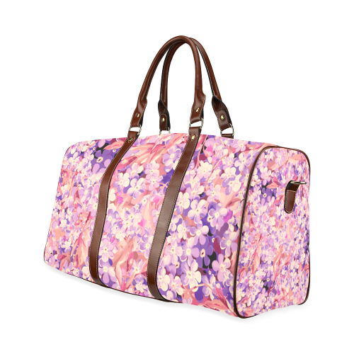flower pattern Waterproof Travel Bag/Small (Model 1639)
