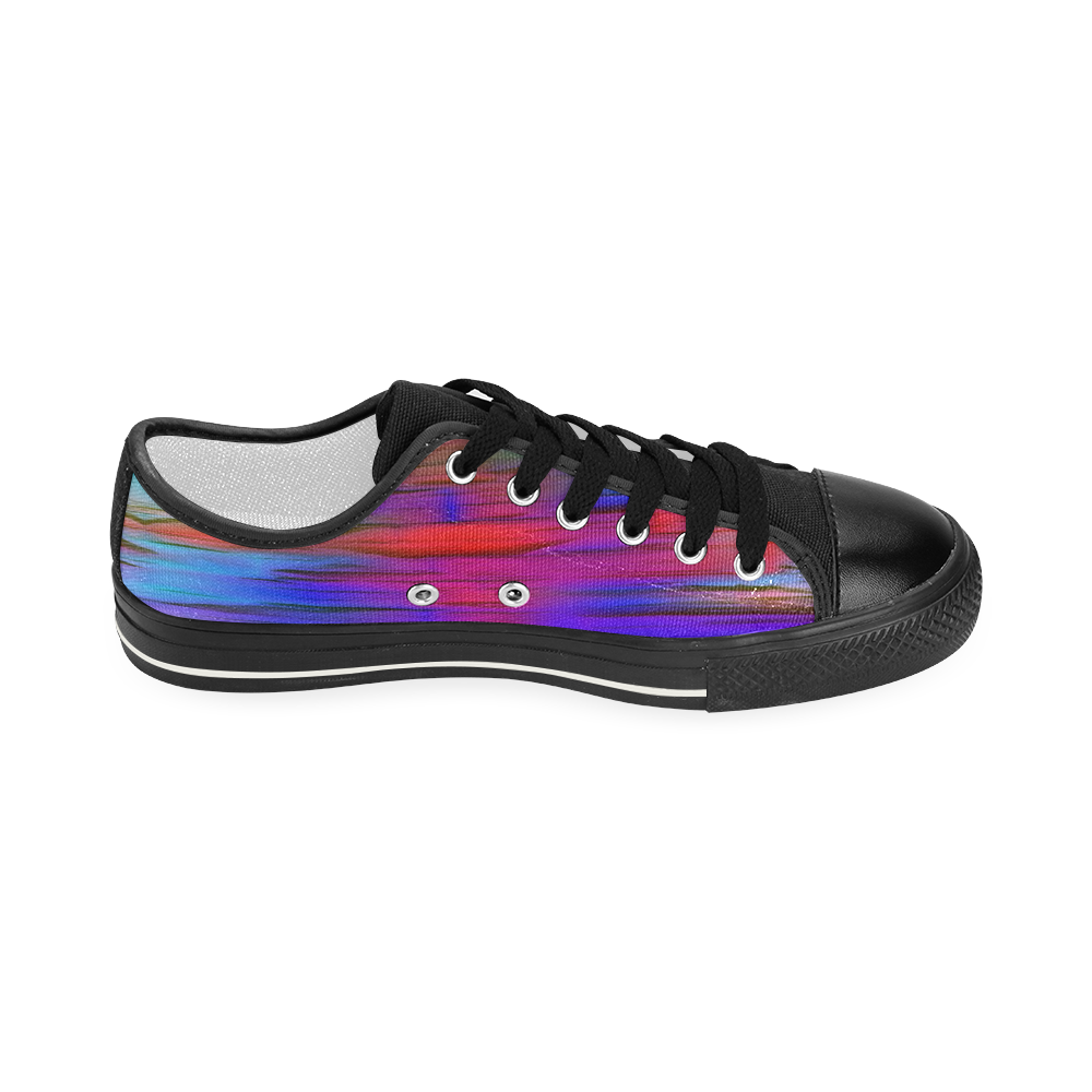 noisy gradient 1 by JamColors Women's Classic Canvas Shoes (Model 018)