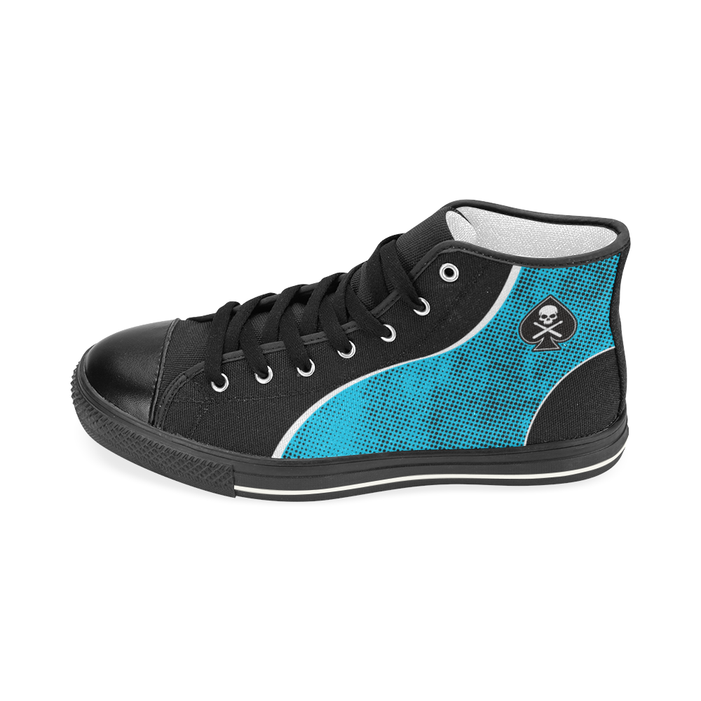 TEAL W Women's Classic High Top Canvas Shoes (Model 017)
