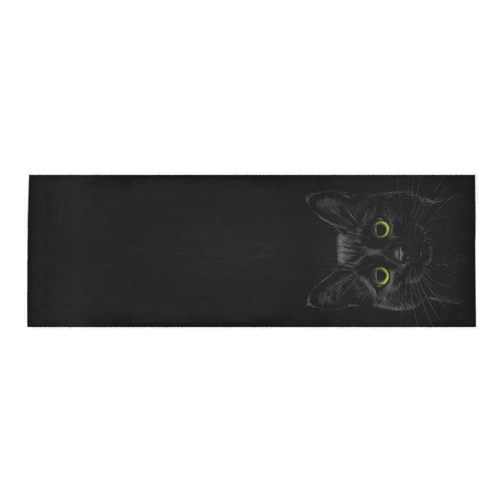 Black Cat Area Rug 9'6''x3'3''