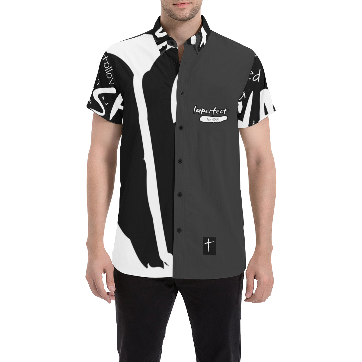GRAY 2 Men's All Over Print Short Sleeve Shirt (Model T53)