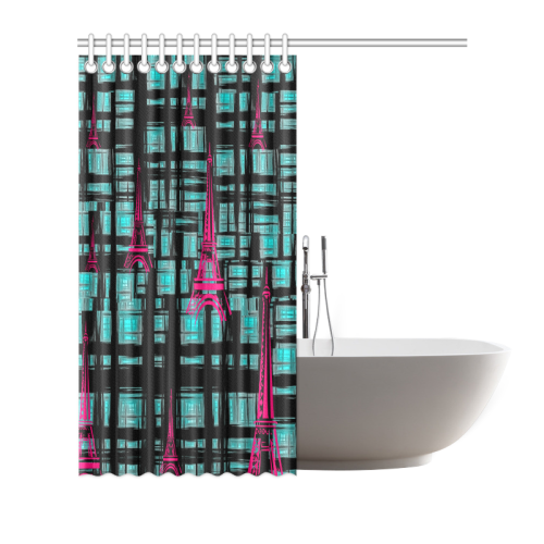 Eiffel of Paris Shower Curtain 72"x72"