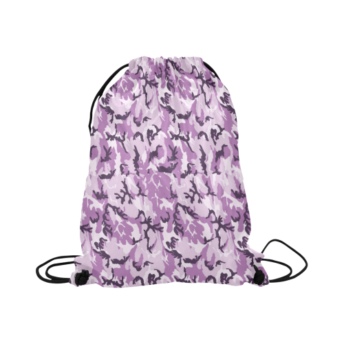 Woodland Pink Purple Camouflage Large Drawstring Bag Model 1604 (Twin Sides)  16.5"(W) * 19.3"(H)