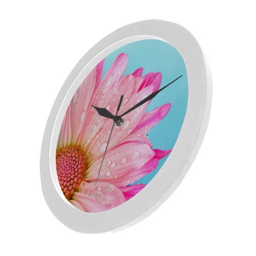 Flower Circular Plastic Wall clock