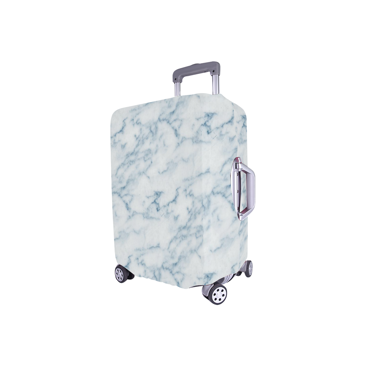 Italian Marble,Rimini Blu,white,blue Luggage Cover/Small 18"-21"
