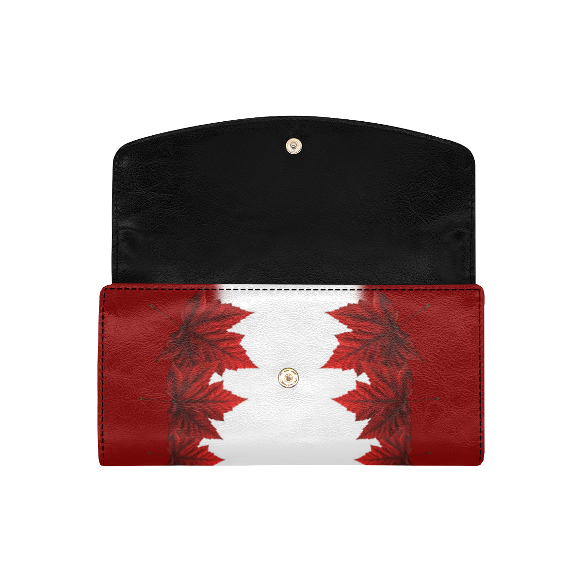 Canada Maple Leaf Wallets Women's Flap Wallet (Model 1707)