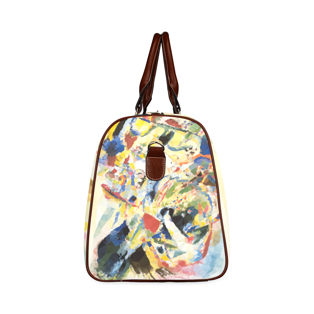 Abstract Geometric Triangles Red Blue Kandinsky Waterproof Travel Bag/Small (Model 1639)