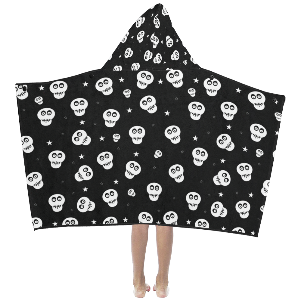 Star Skulls Kids' Hooded Bath Towels