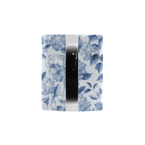 Blue and White Floral Pattern Custom Morphing Mug