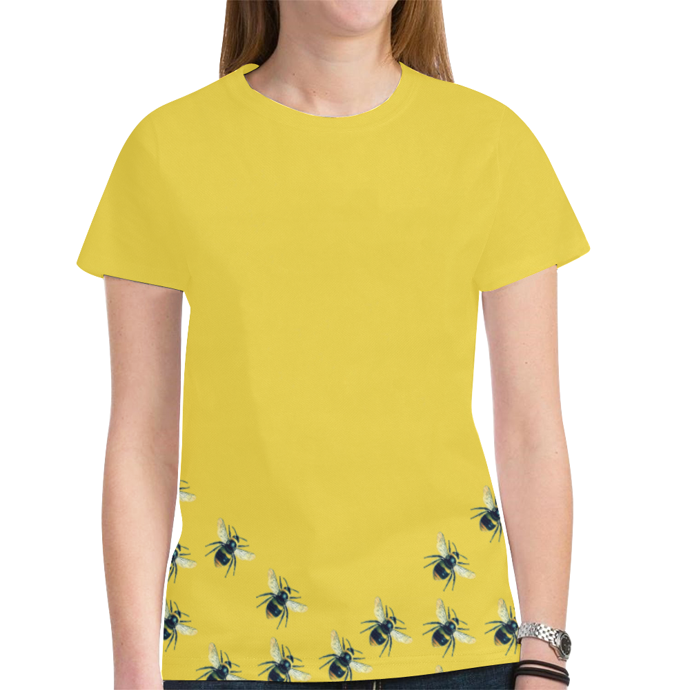 bees New All Over Print T-shirt for Women (Model T45)