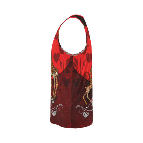 Giraffe mum with baby All Over Print Tank Top for Men (Model T43)