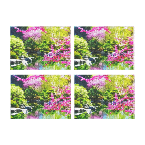 oriental garden Placemat 14’’ x 19’’ (Set of 4)