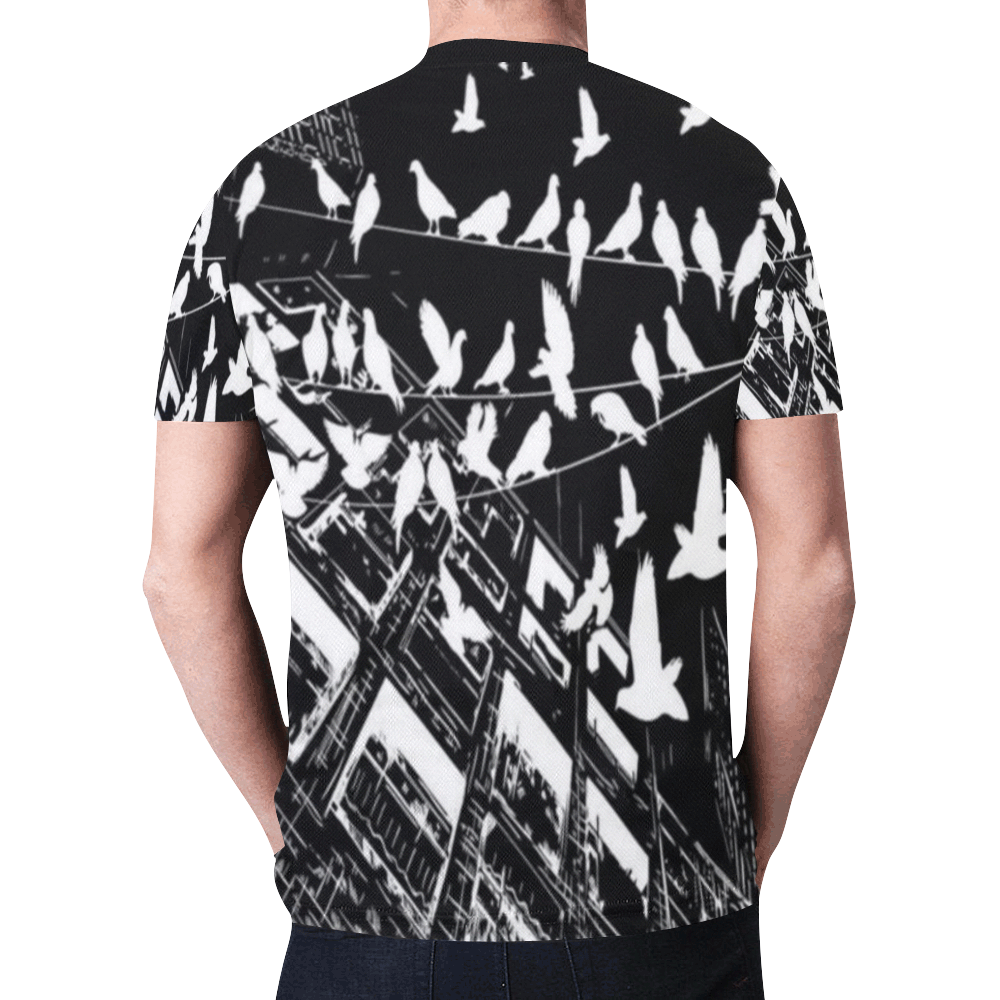 Birds - Gothic Underground Graphic Tee New All Over Print T-shirt for Men (Model T45)