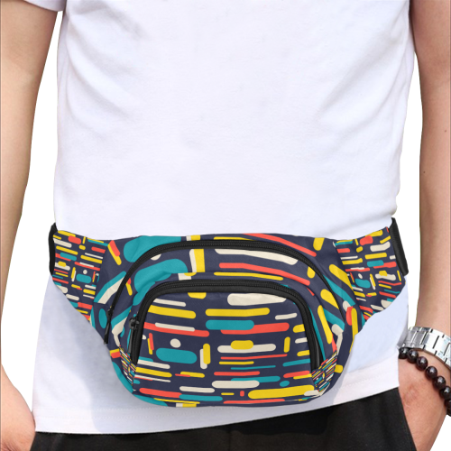 Colorful Rectangles Fanny Pack/Small (Model 1677)