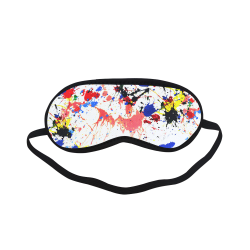 Blue and Red Paint Splatter Sleeping Mask