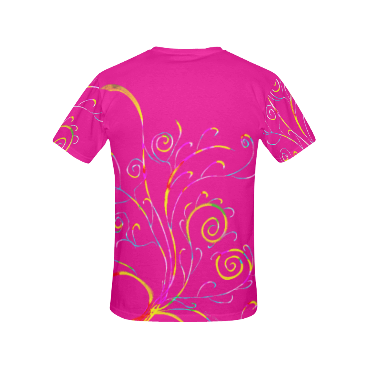 Abstract Artwork on Pink Design By Me by Doris Clay-Kersey All Over Print T-shirt for Women/Large Size (USA Size) (Model T40)