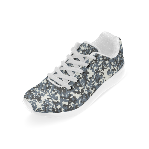 Urban City Black/Gray Digital Camouflage Kid's Running Shoes (Model 020)