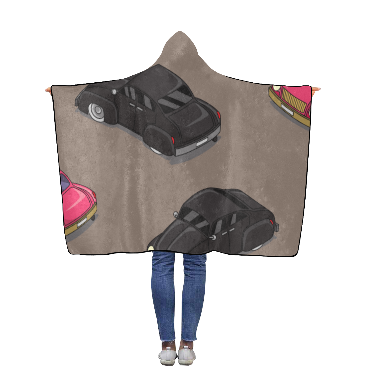 manta de franela coches Flannel Hooded Blanket 40''x50''
