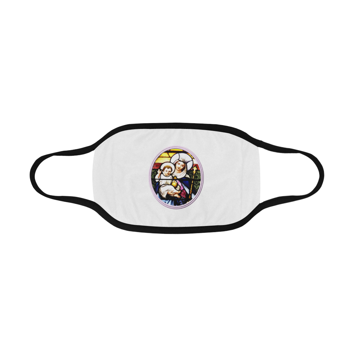Virgin Mary & Baby Jesus Stained Glass Mouth Mask