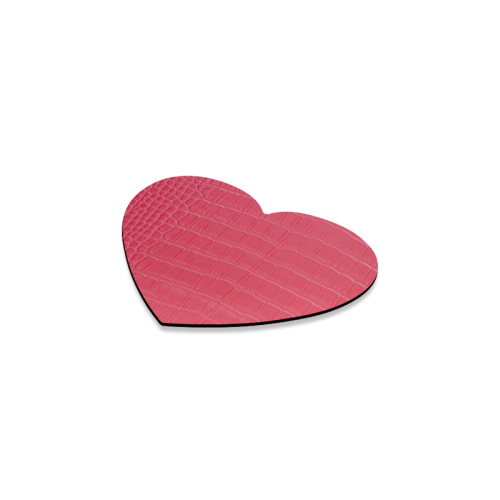 Red Snake Skin Heart Coaster