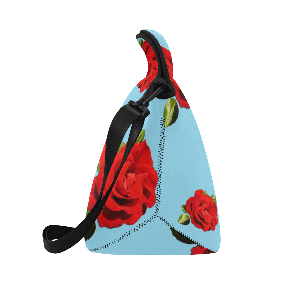 Fairlings Delight's Floral Luxury Collection- Red Rose Neoprene Lunch Bag/Large 53086a13 Neoprene Lunch Bag/Large (Model 1669)