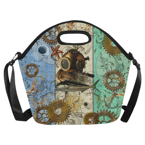 Nautical Steampunk Neoprene Lunch Bag/Large (Model 1669)