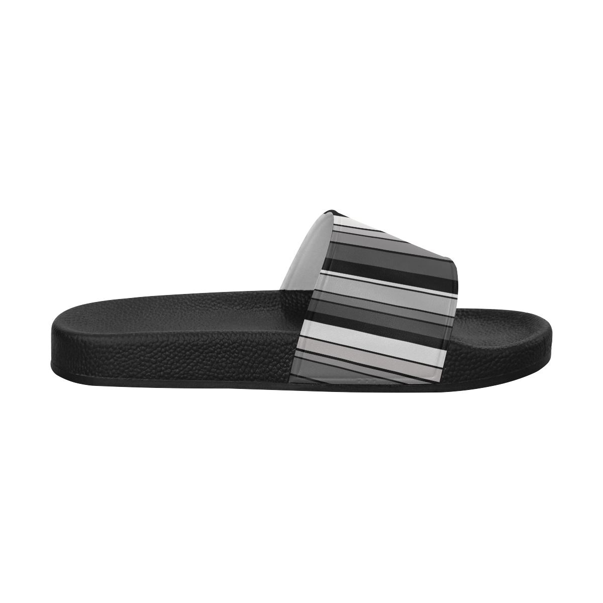 from black to grey Men's Slide Sandals (Model 057)