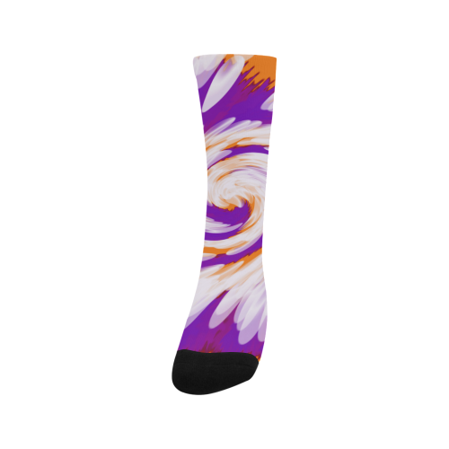 Purple Orange Tie Dye Swirl Abstract Trouser Socks