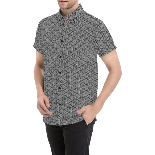 Model #52c| Men's All Over Print Short Sleeve Shirt (Model T53)