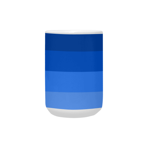 Blue stripes Custom Ceramic Mug (15OZ)