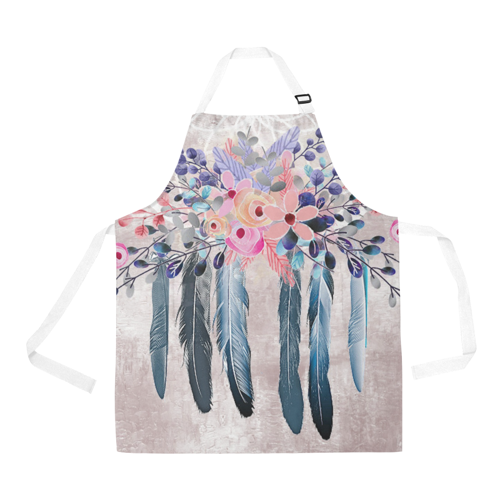 pink dreamcatcher floral All Over Print Apron
