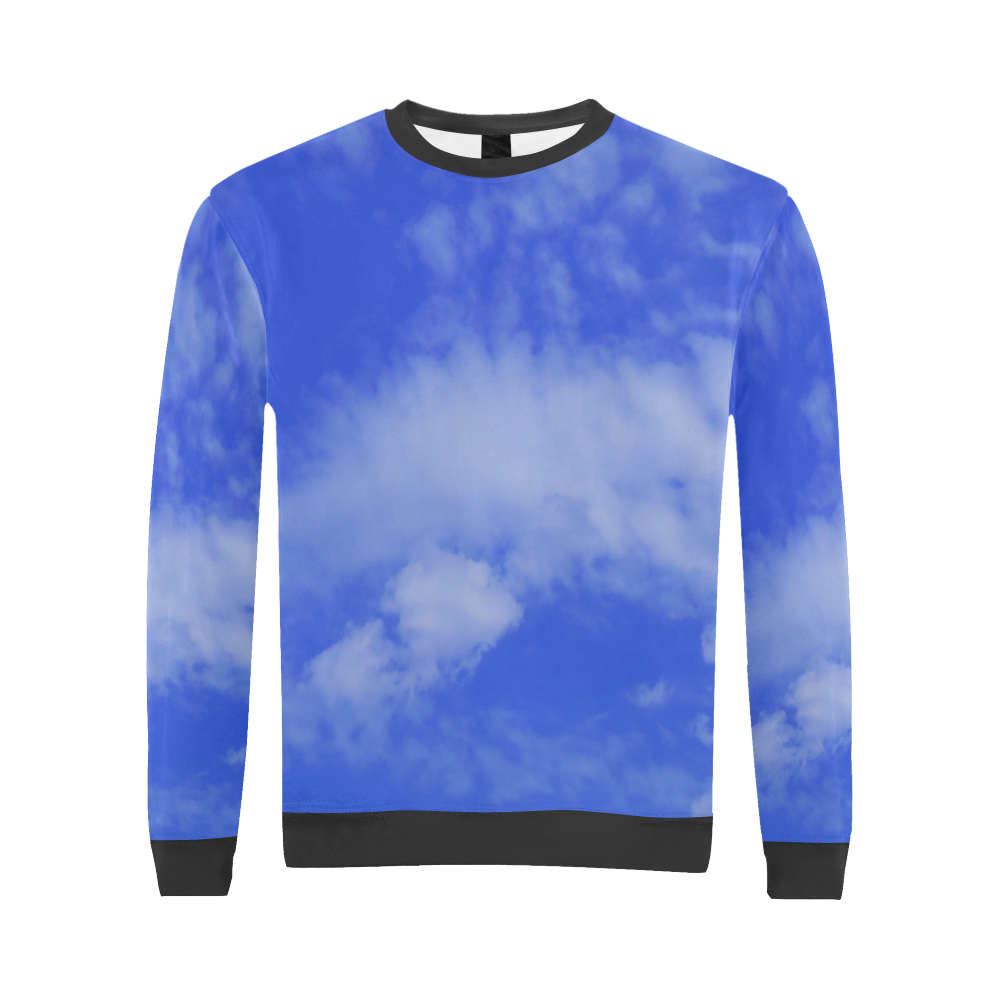 Blue Clouds Arts Add All Over Print Crewneck Sweatshirt for Men/Large (Model H18)