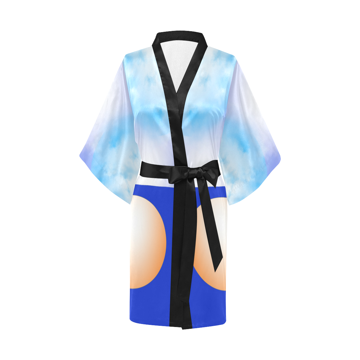 Blue & Orange Kimono Robe