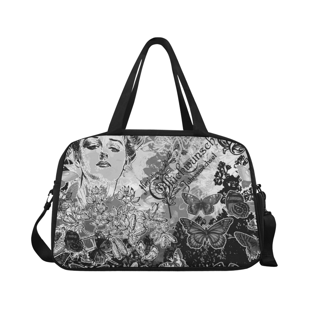 Lady and butterflies Fitness Handbag (Model 1671)