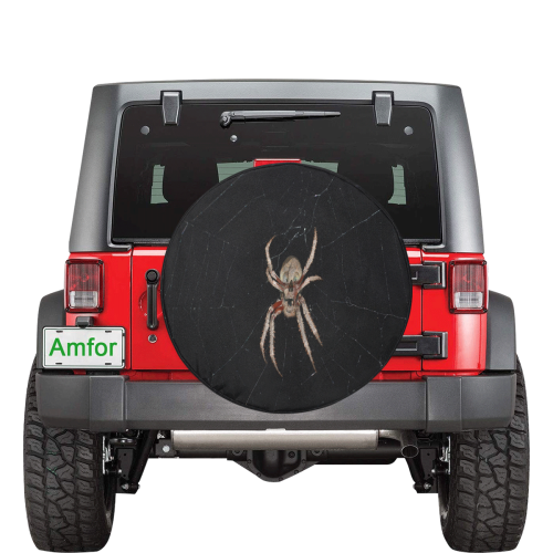 Creepy Living Skull Spider 34 Inch Spare Tire Cover